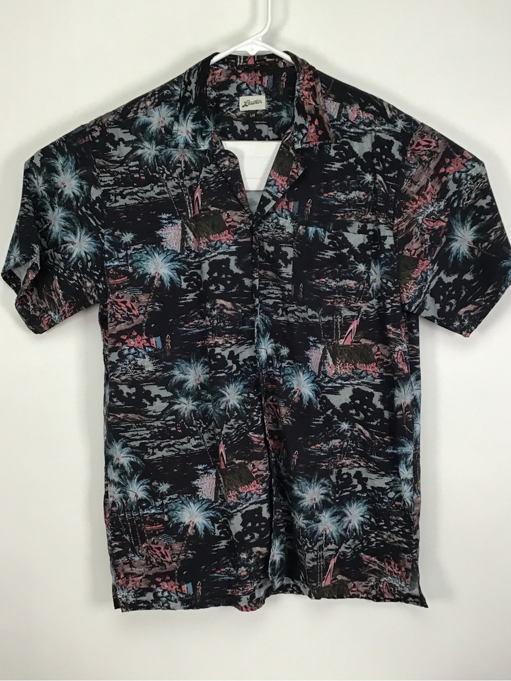Bather made in Canada men’s short sleeve button up Hawaiian shirt large